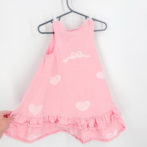 Pink Sleeveless Dress with Ruffled Hem - Picture 4 of 5